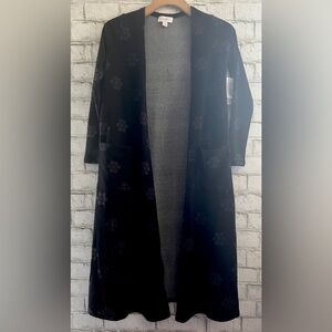 NEW!!! Longline Cardigan LulaRoe Xs Sarah Black Stretchy
